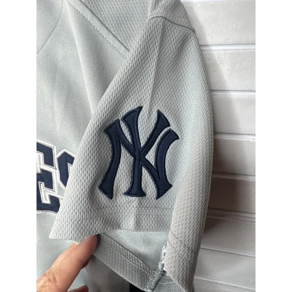 Nike Yankees Jersey Youth Medium Johnson #41 MLB RN 81917 Button Down Vintage